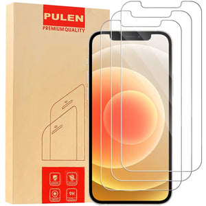 PULEN 3 Packs Screen Protector+2 Packs Camera lens Protector Compatible for iPhone 12
